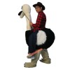 A man riding an ostrich Mascot Costume, A man riding an ostrich Costume