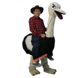 A man riding an ostrich Mascot Costume, A man riding an ostrich Costume