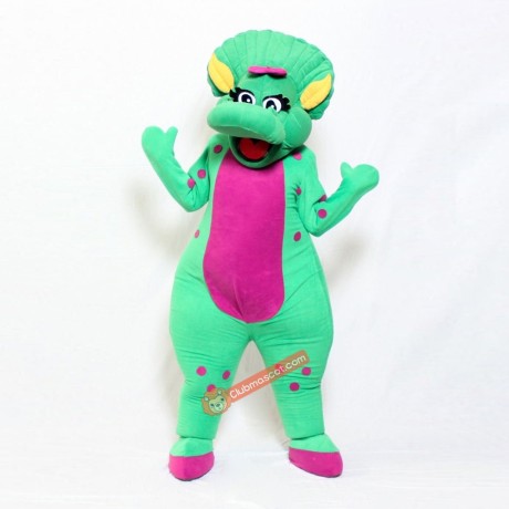 Baby Bop Green Dinosaur Barney Mascot Costume, Baby Bop Green Dinosaur Barney Costume