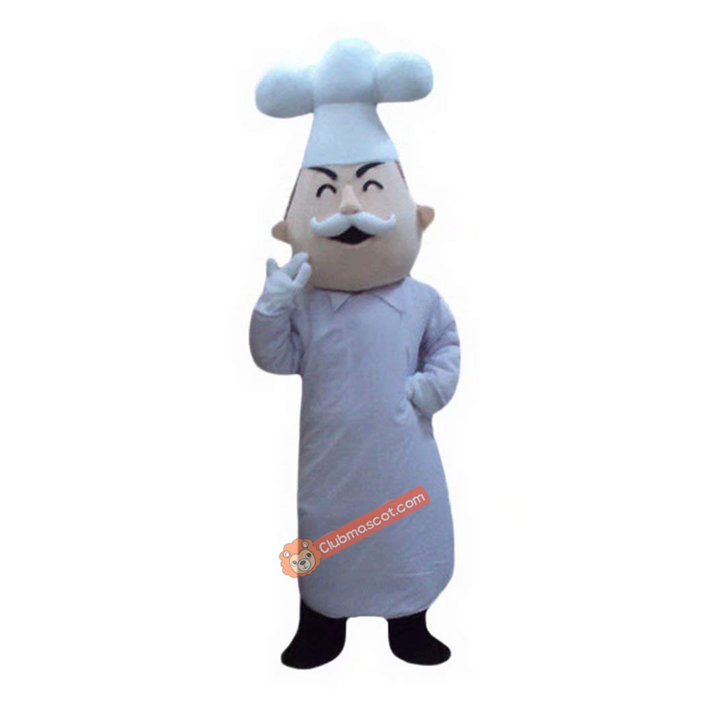 Baker Cook Cartoon Mascot Costume, Baker Cook Cartoon Costume