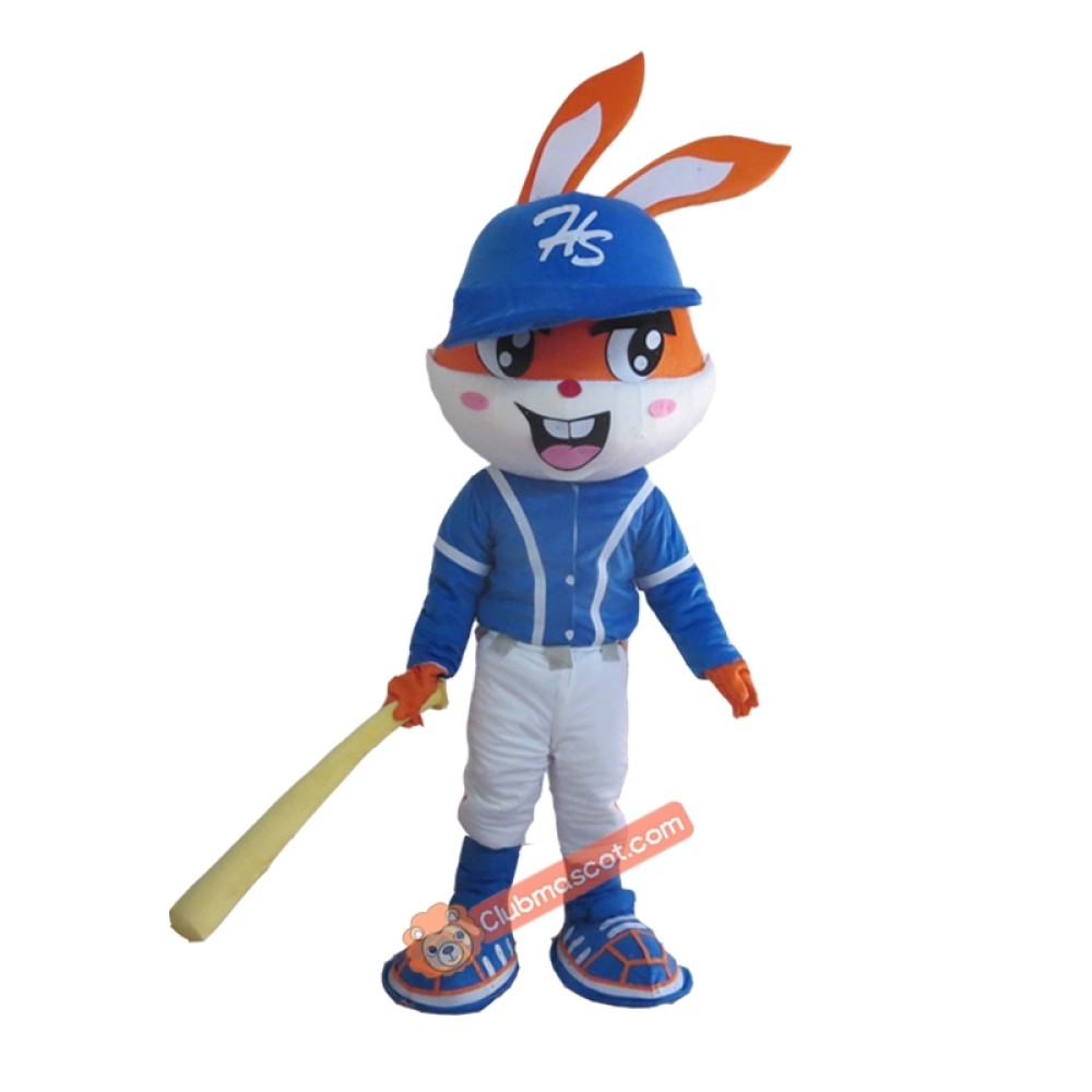 Baseball Rabbit Mascot Costume, Baseball Rabbit Costume