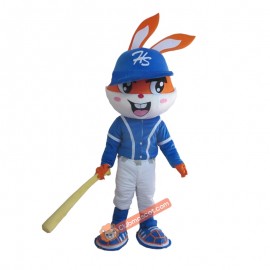 Baseball Rabbit Mascot Costume, Baseball Rabbit Costume