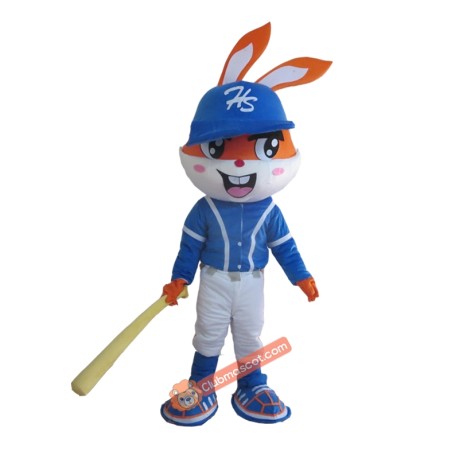 Baseball Rabbit Mascot Costume, Baseball Rabbit Costume