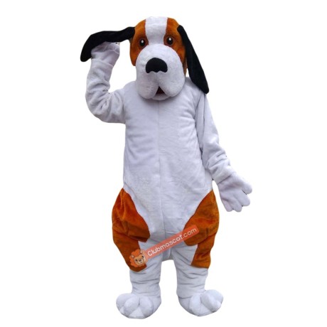 Basset Hound Dog Cartoon Mascot Costume, Basset Hound Dog Cartoon Costume