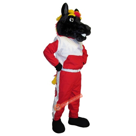 Black College Horse Mascot Costume, Black College Horse Costume