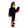 Black Eagle Cartoon Mascot Costume, Black Eagle Cartoon Costume