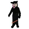 Black Felis Silvestris Cat Cartoon Mascot Costume, Black Felis Silvestris Cat Cartoon Costume