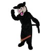 Black Felis Silvestris Cat Cartoon Mascot Costume, Black Felis Silvestris Cat Cartoon Costume