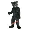 Black Leopard Panther Cartoon Mascot Costume, Black Leopard Panther Cartoon Costume