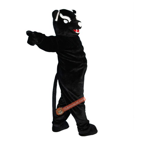 Black Leopard Panther Cartoon Mascot Costume, Black Leopard Panther Cartoon Costume