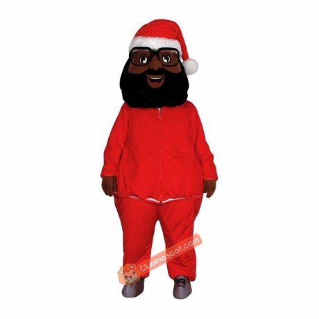 Black Santa Mascot Costume, Black Santa Costume