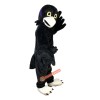 Black Short-Haired Eagle Cartoon Mascot Costume, Black Short-Haired Eagle Cartoon Costume