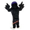 Black Short-Haired Eagle Cartoon Mascot Costume, Black Short-Haired Eagle Cartoon Costume