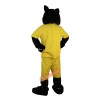 Black Sport Leopard Panther Cartoon Mascot Costume, Black Sport Leopard Panther Cartoon Costume