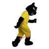 Black Sport Leopard Panther Cartoon Mascot Costume, Black Sport Leopard Panther Cartoon Costume