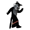 Black Wolf Cartoon Animal Mascot Costume, Black Wolf Cartoon Animal Costume