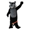 Black Wolf Cartoon Animal Mascot Costume, Black Wolf Cartoon Animal Costume