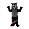 Black Wolf Cartoon Animal Mascot Costume, Black Wolf Cartoon Animal Costume