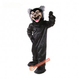 Black Wolf Mascot Costume, Black Wolf Costume