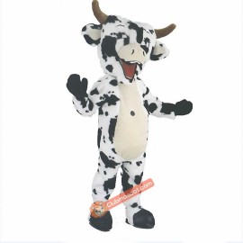 Black and white cow mascot costume, Black and white cow Costume