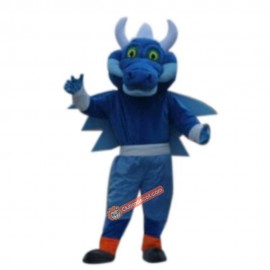 Blue Dragon Dinosaur Monster Cartoon Mascot Costume, Blue Dragon Dinosaur Monster Cartoon Costume