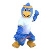 Blue Eagle Bird Cartoon Mascot Costume, Blue Eagle Bird Cartoon Costume