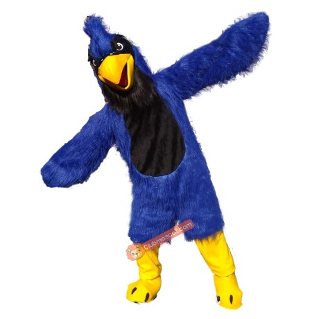 Blue Eagle Cartoon Mascot Costume, Blue Eagle Cartoon Costume