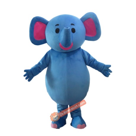 Blue Elephant Mascot Costume, Blue Elephant Costume