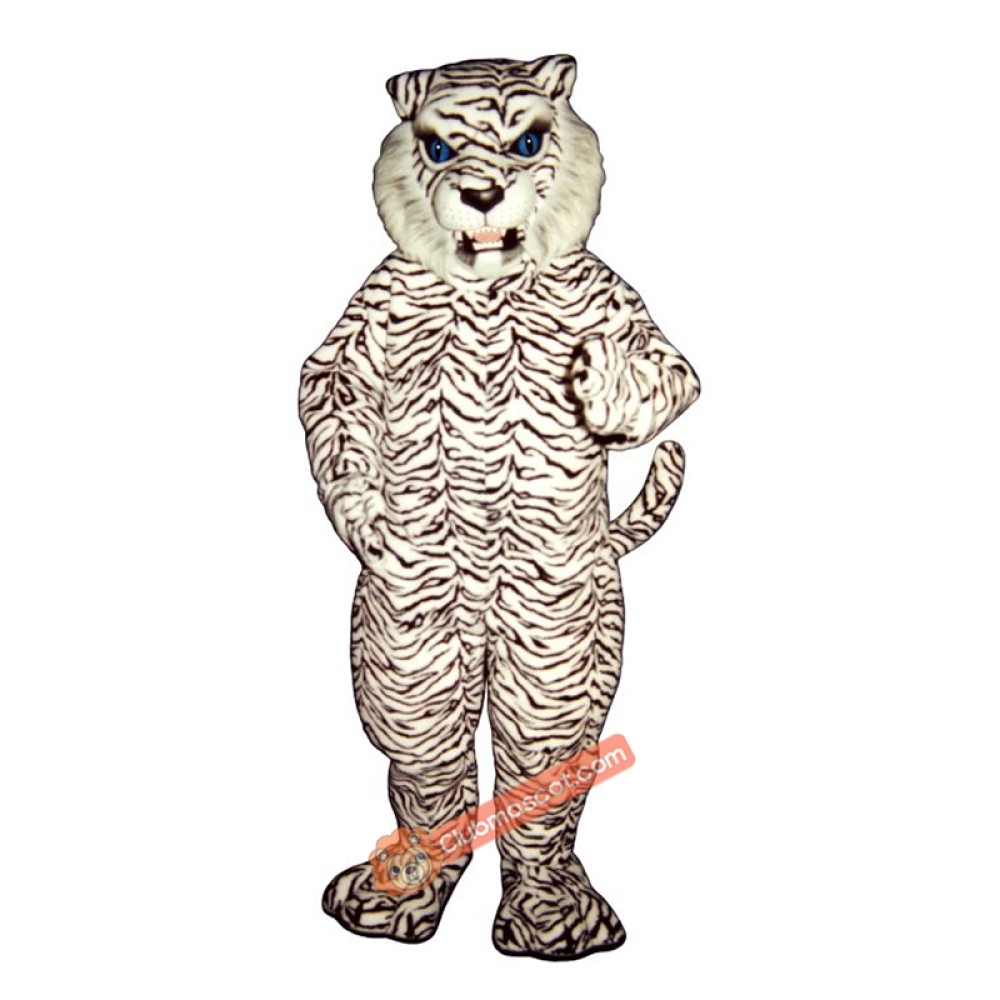 Blue Eyed White Tiger Mascot Costume, Blue Eyed White Tiger Costume