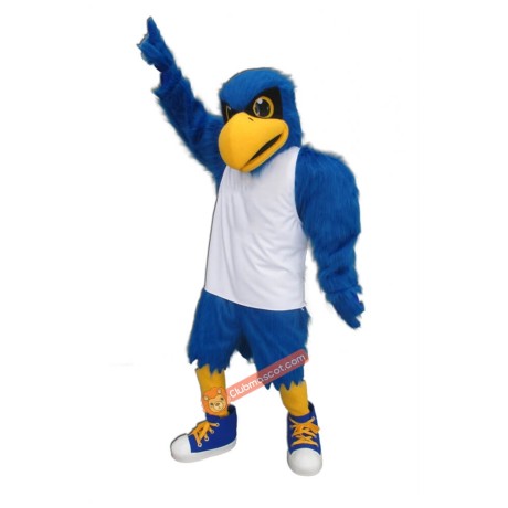 Blue Handsome Falcon Mascot Costume, Blue Handsome Falcon Costume