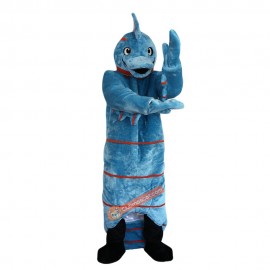 Blue Hippocampus Mascot Costume, Blue Hippocampus Costume