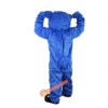 Blue Long Hairy Bear Mascot Costume, Blue Long Hairy Bear Costume