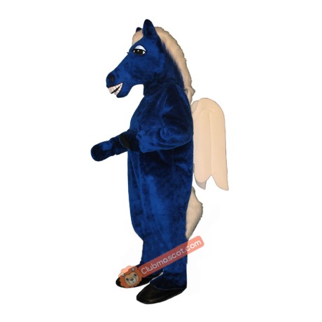 Blue Pegasus Mascot Costume, Blue Pegasus Costume