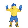 Blue Sports Eagle Cartoon Mascot Costume, Blue Sports Eagle Cartoon Costume