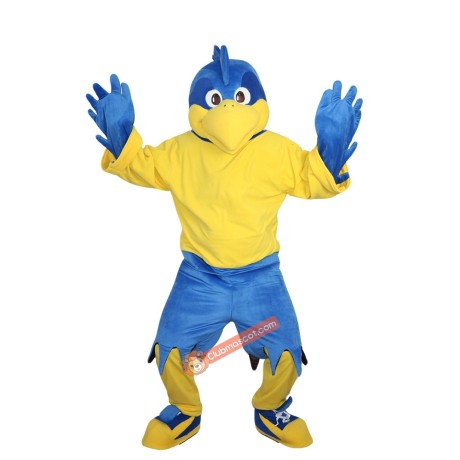 Blue Sports Eagle Cartoon Mascot Costume, Blue Sports Eagle Cartoon Costume