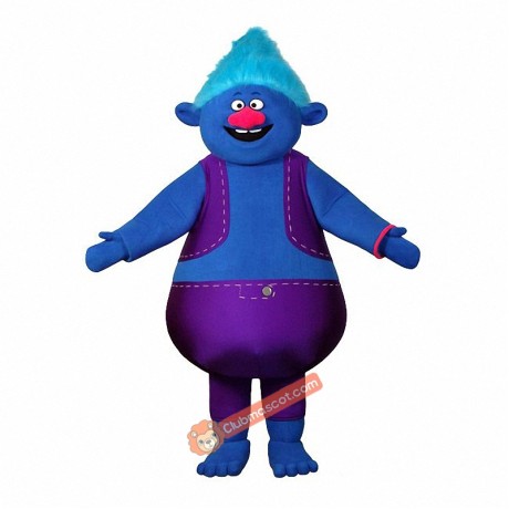 Blue Troll Mascot Costume, Blue Troll Costume