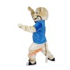 Blue Vest Wild Cat Leopard Cartoon Mascot Costume, Blue Vest Wild Cat Leopard Cartoon Costume