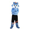 Blue Wolf Cartoon Mascot Costume, Blue Wolf Cartoon Costume