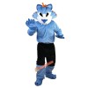 Blue Wolf Cartoon Mascot Costume, Blue Wolf Cartoon Costume