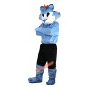 Blue Wolf Cartoon Mascot Costume, Blue Wolf Cartoon Costume