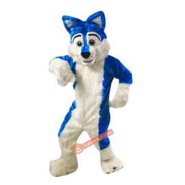 Blue Wolf Mascot Costume, Blue Wolf Costume