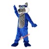 Blue Wolf Wolfish Cartoon Mascot Costume, Blue Wolf Wolfish Cartoon Costume