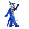 Blue Wolf Wolfish Cartoon Mascot Costume, Blue Wolf Wolfish Cartoon Costume