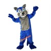 Blue Wolf Wolfish Cartoon Mascot Costume, Blue Wolf Wolfish Cartoon Costume