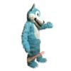 Blue big mouth Wolf Mascot Costume, Blue big mouth Wolf Costume