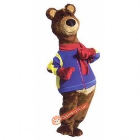 Brisky Bear Mascot Costume, Brisky Bear Costume