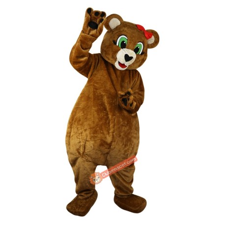 Brown Bear Cartoon Mascot Costume, Brown Bear Cartoon Costume