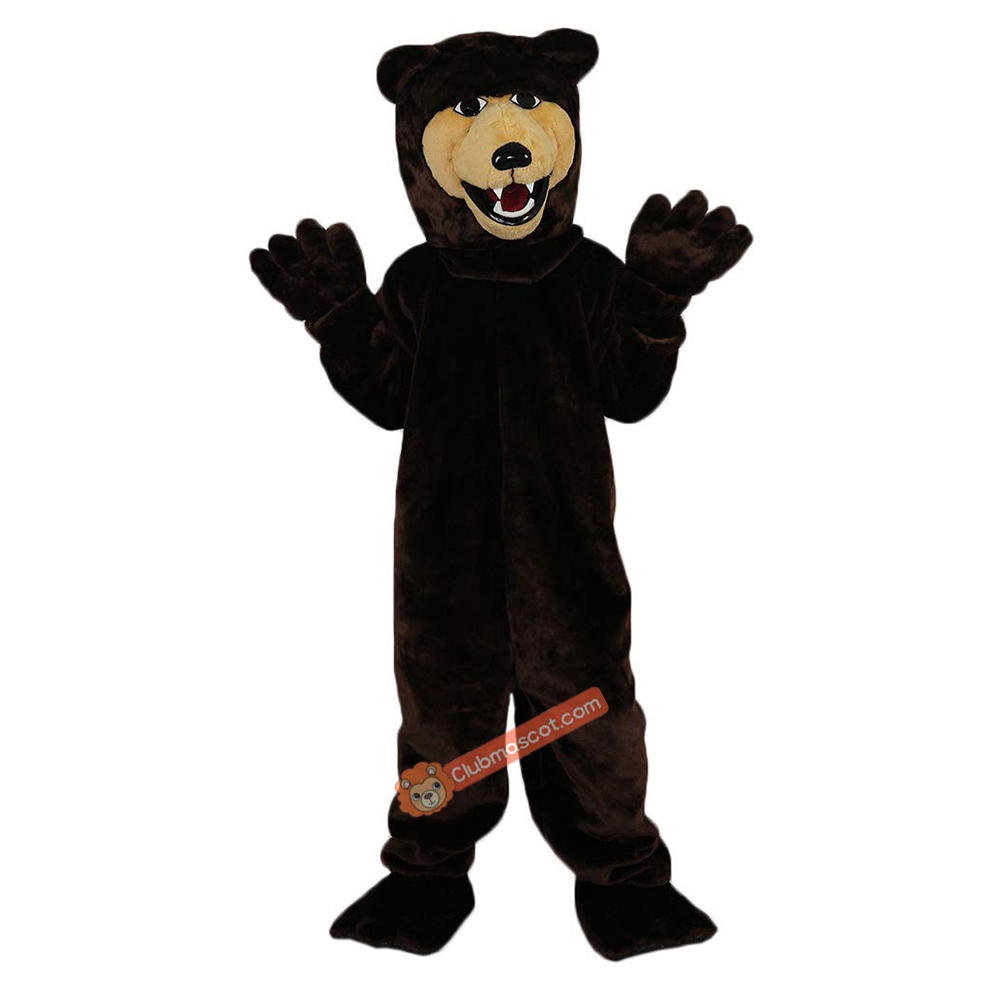 Brown Bear Cartoon Mascot Costume, Brown Bear Cartoon Costume