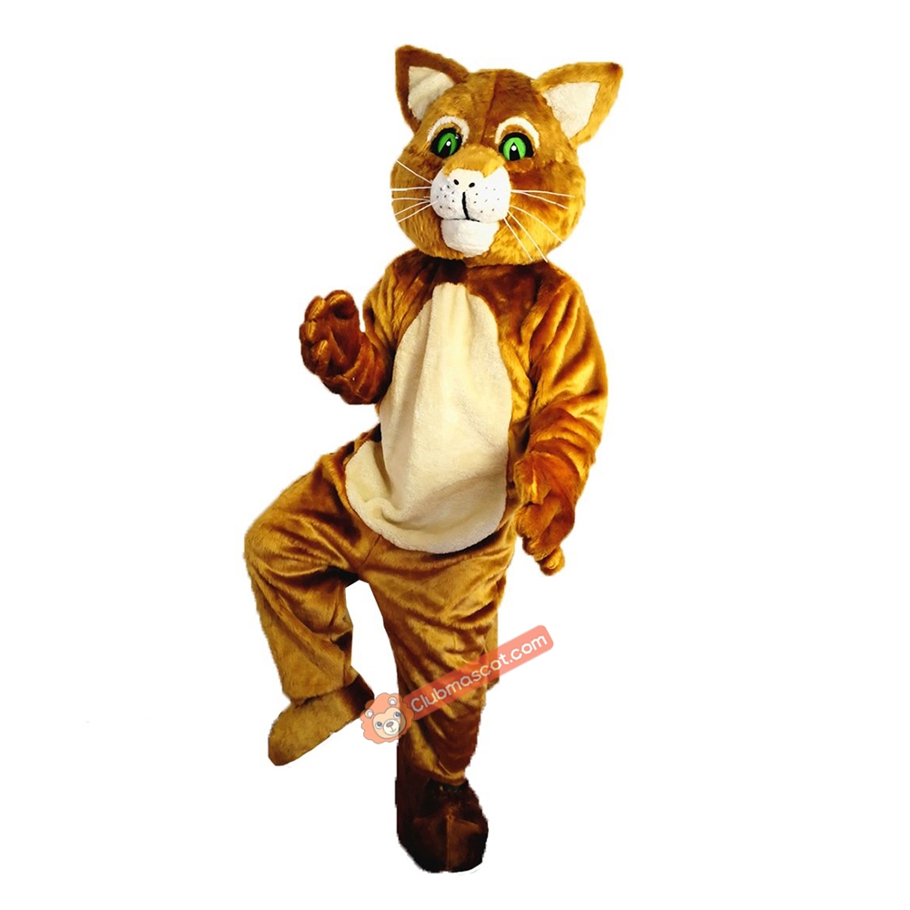 Brown Cat Cartoon Mascot Costume, Brown Cat Cartoon Costume