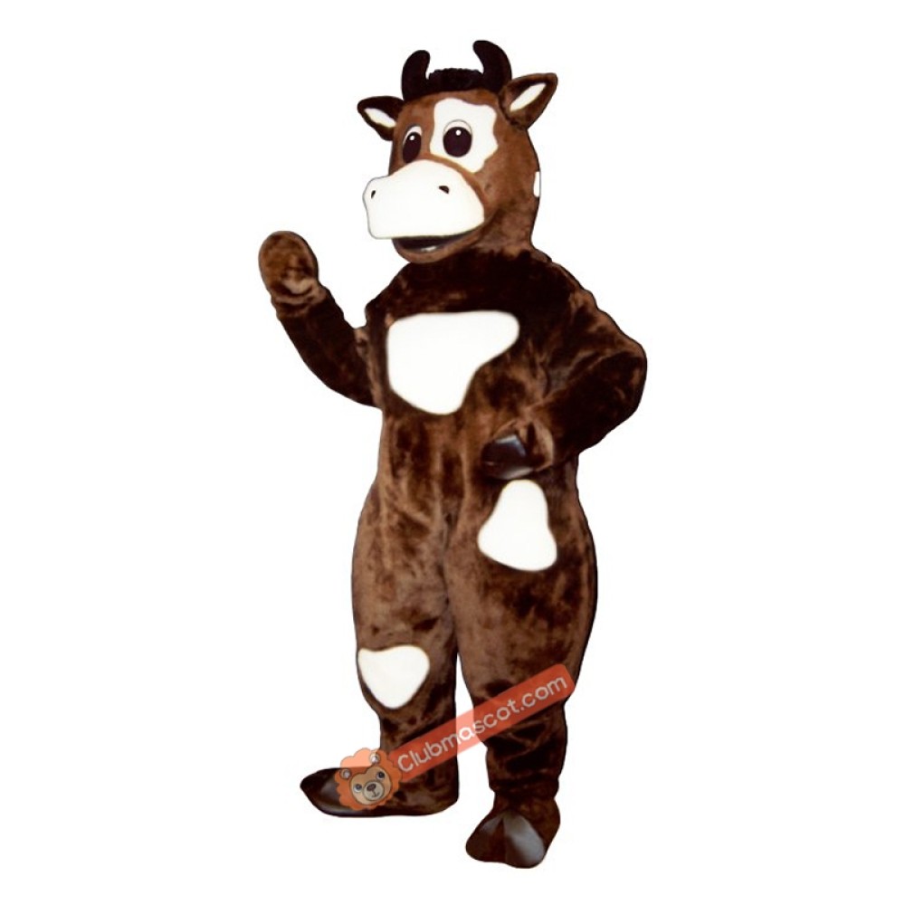 Brown Cow Mascot Costume, Brown Cow Costume